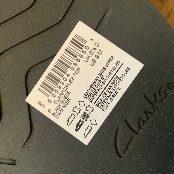 Clarks Women's Clarkdale 2 Top Black Suede Wedged Bootie Chelsea Ankle Boots 9 - Picture 10 of 10